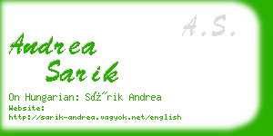 andrea sarik business card